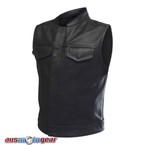 Sons of Anarchy Style Soft Cowhide Leather Vest