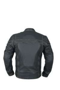 Dare Rider™ Cowhide Buffed Edge Leather Mens Cafe Racer Jacket