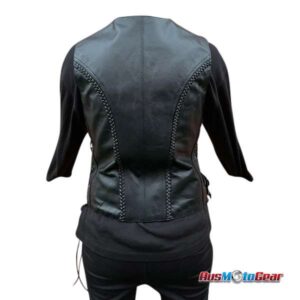 DARE RIDER™ Womens Cowhide Meira Braided Leather Vest