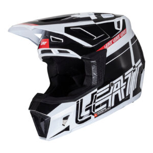 Leatt Helmet Kit Moto 8.5 V24 - Sundown (XS) - Leatt 2024 7.5 Helmet Kit - Black / White (XS)