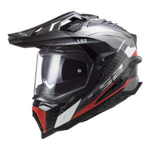 LS2 MX701 Explorer Carbon (2XL) Frontier - Titanium / Red - LS2 MX701 Explorer Carbon (L) Frontier - Titanium / Red