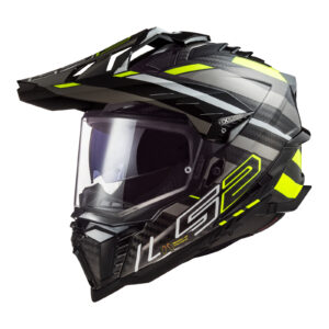 LS2 MX701 Explorer Carbon (2XL) Edge - Black / Hi-Vis Yellow - LS2 MX701 Explorer Carbon (M) Edge - Black / Hi-Vis Yellow