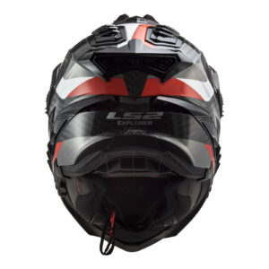 LS2 MX701 Explorer Carbon (2XL) Frontier - Titanium / Red - LS2 MX701 Explorer Carbon (XL) Frontier - Titanium / Red
